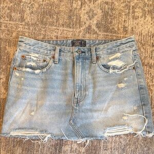Abercrombie & Fitch Blue Denim Mini Skirt